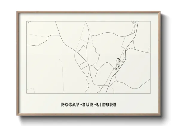 Une affiche de carte sur Rosay-sur-Lieure