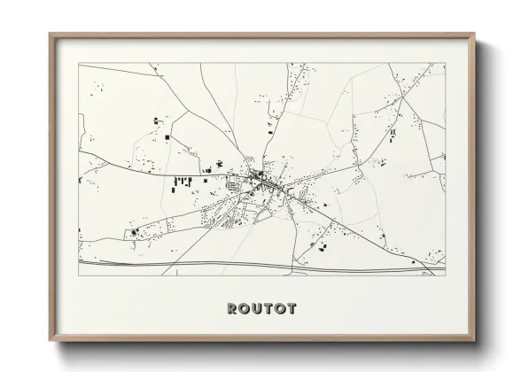 Une affiche de carte sur Routot