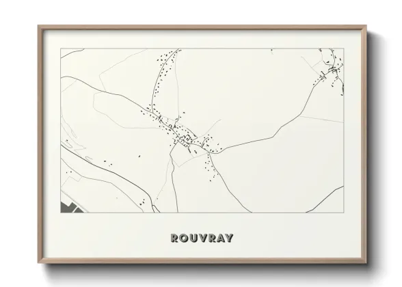 Une affiche de carte sur Rouvray