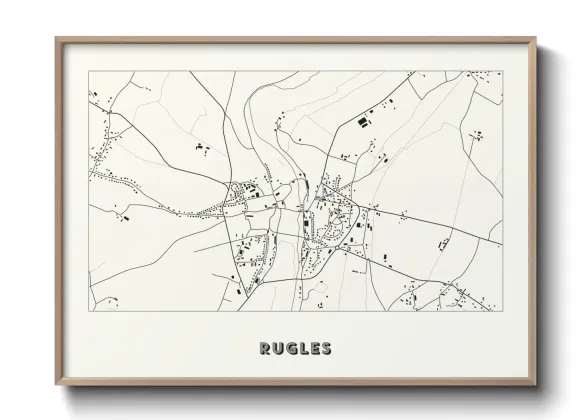 Une affiche de carte sur Rugles
