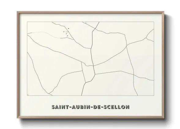 Une affiche de carte sur Saint-Aubin-de-Scellon