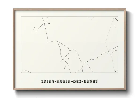 Une affiche de carte sur Saint-Aubin-des-Hayes
