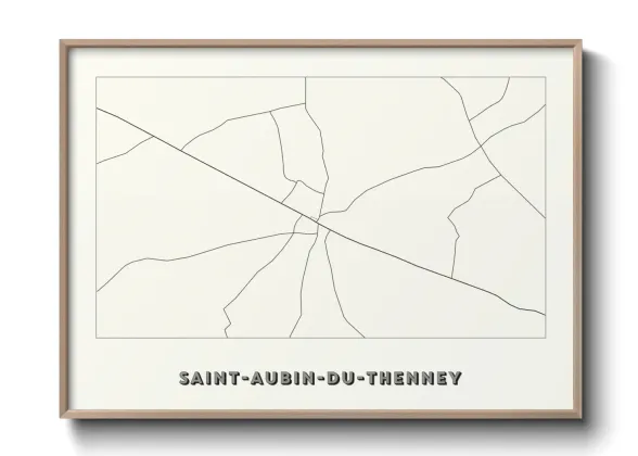 Une affiche de carte sur Saint-Aubin-du-Thenney