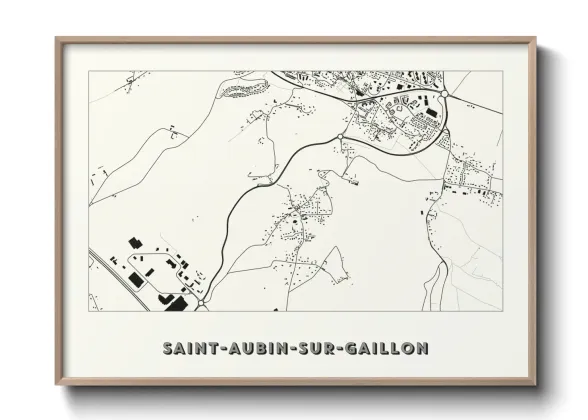 Une affiche de carte sur Saint-Aubin-sur-Gaillon