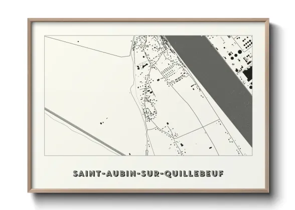 Une affiche de carte sur Saint-Aubin-sur-Quillebeuf
