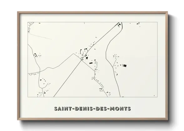 Une affiche de carte sur Saint-Denis-des-Monts