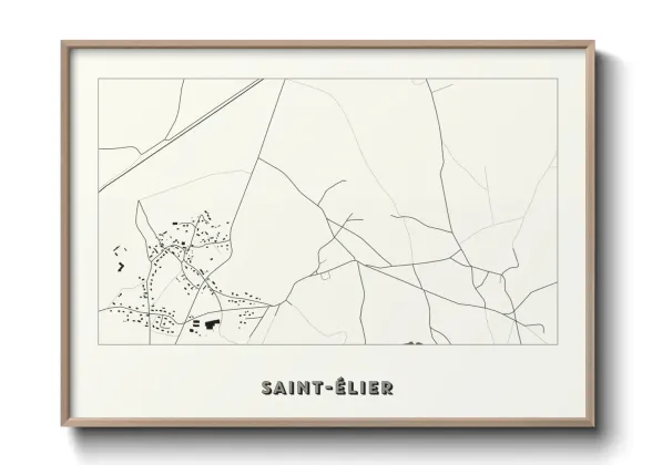 Une affiche de carte sur Saint-Élier