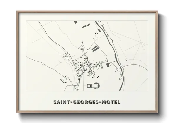 Une affiche de carte sur Saint-Georges-Motel