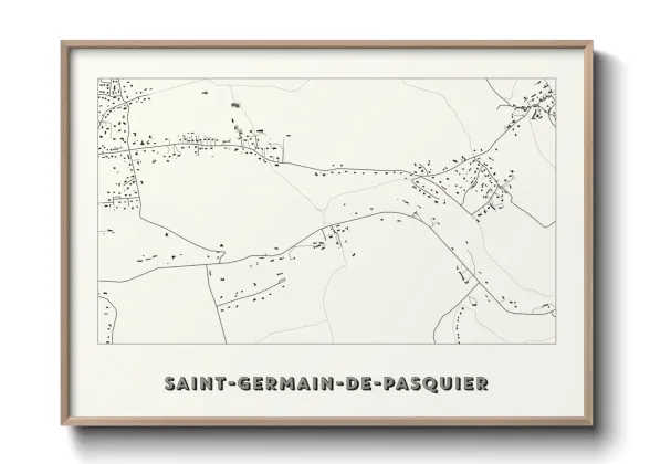 Une affiche de carte sur Saint-Germain-de-Pasquier