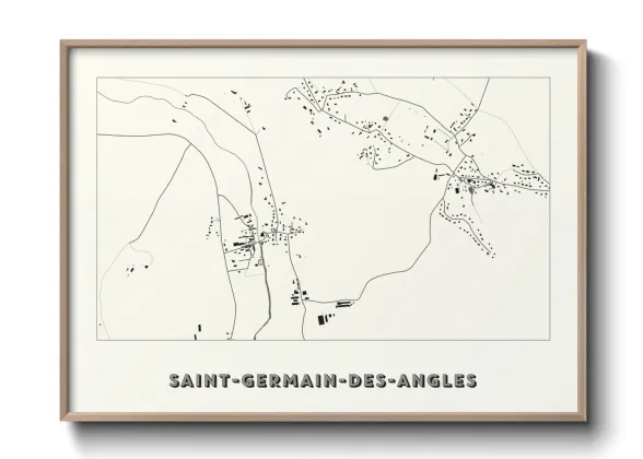 Une affiche de carte sur Saint-Germain-des-Angles