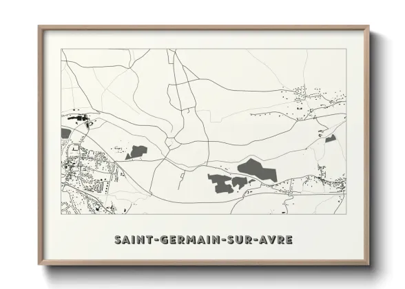 Une affiche de carte sur Saint-Germain-sur-Avre