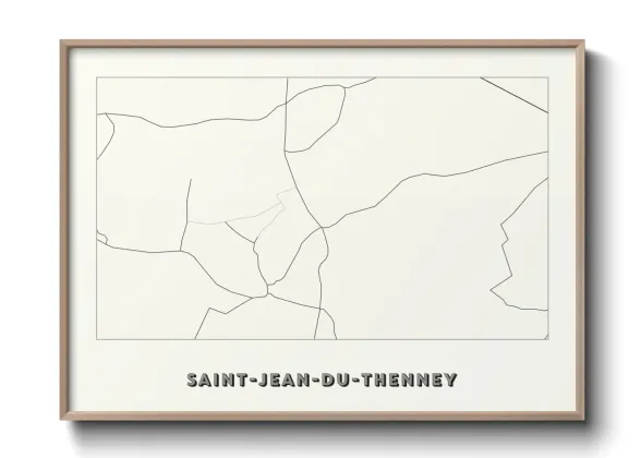 Une affiche de carte sur Saint-Jean-du-Thenney