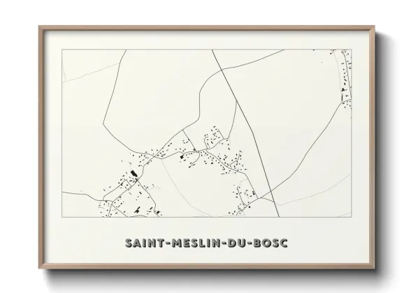 Une affiche de carte sur Saint-Meslin-du-Bosc