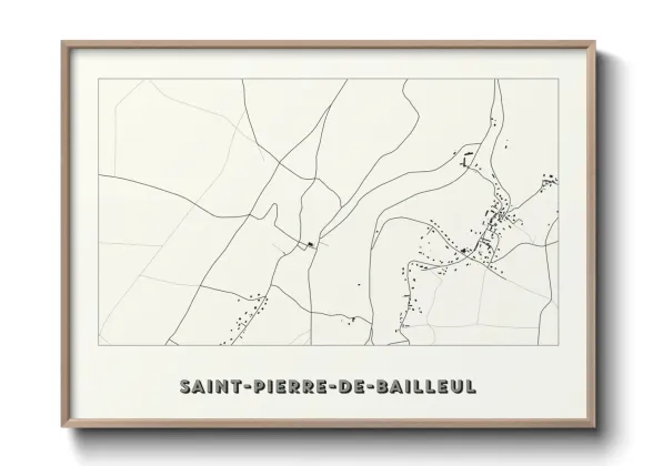 Une affiche de carte sur Saint-Pierre-de-Bailleul