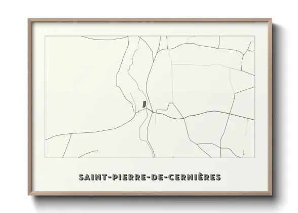 Une affiche de carte sur Saint-Pierre-de-Cernières