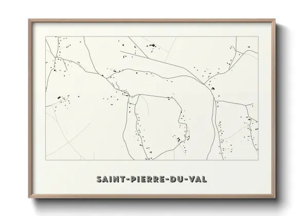Une affiche de carte sur Saint-Pierre-du-Val
