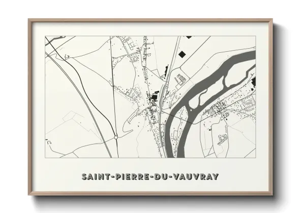 Une affiche de carte sur Saint-Pierre-du-Vauvray
