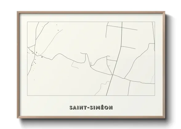 Une affiche de carte sur Saint-Siméon