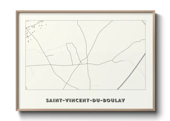 Une affiche de carte sur Saint-Vincent-du-Boulay