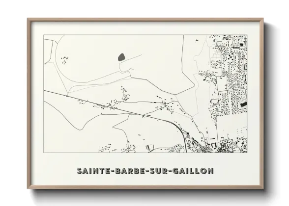 Une affiche de carte sur Sainte-Barbe-sur-Gaillon