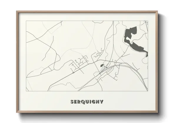 Une affiche de carte sur Serquigny