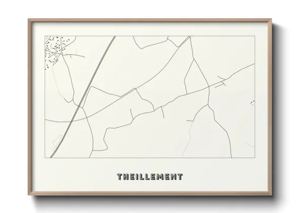 Une affiche de carte sur Theillement