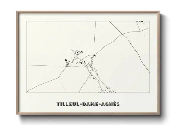 Une affiche de carte sur Tilleul-Dame-Agnès