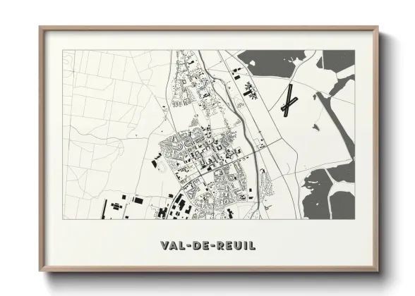 Une affiche de carte sur Val-de-Reuil