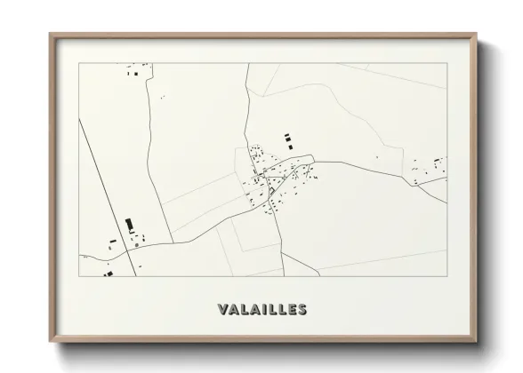 Une affiche de carte sur Valailles