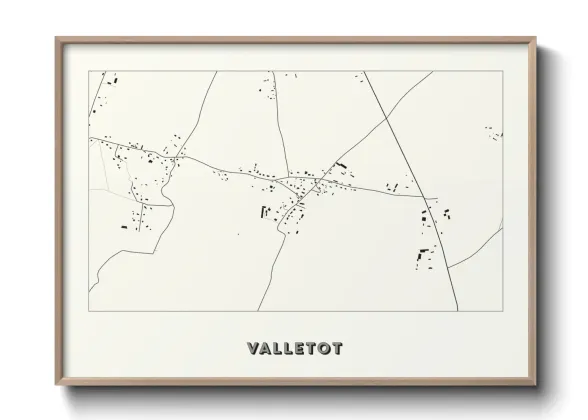 Une affiche de carte sur Valletot