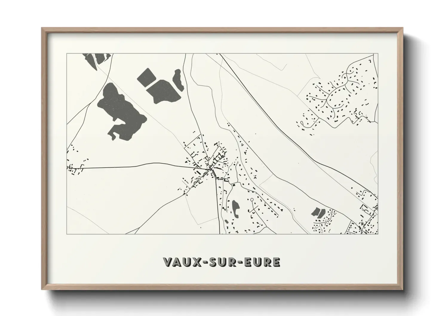 Un poster carteVaux-sur-Eure