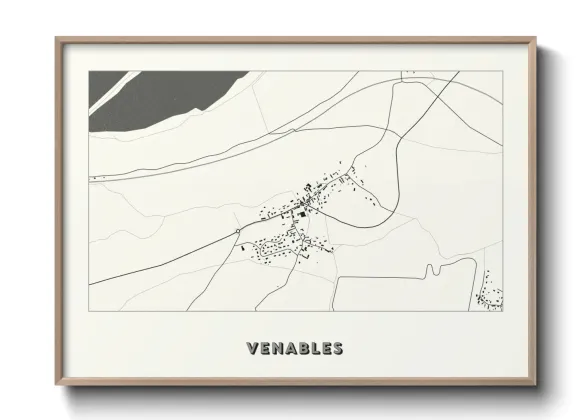 Une affiche de carte sur Venables