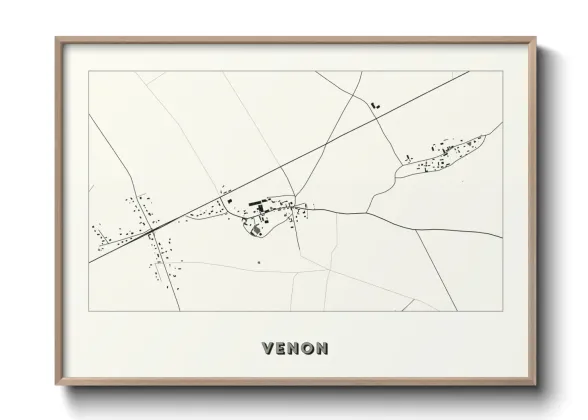 Une affiche de carte sur Venon