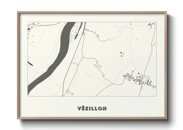 Une affiche de carte sur Vézillon
