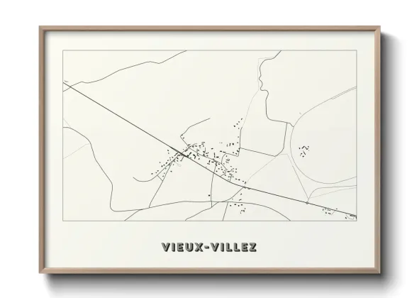 Une affiche de carte sur Vieux-Villez