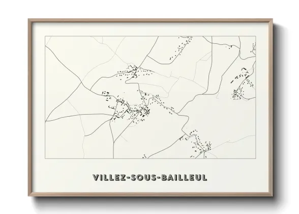 Une affiche de carte sur Villez-sous-Bailleul