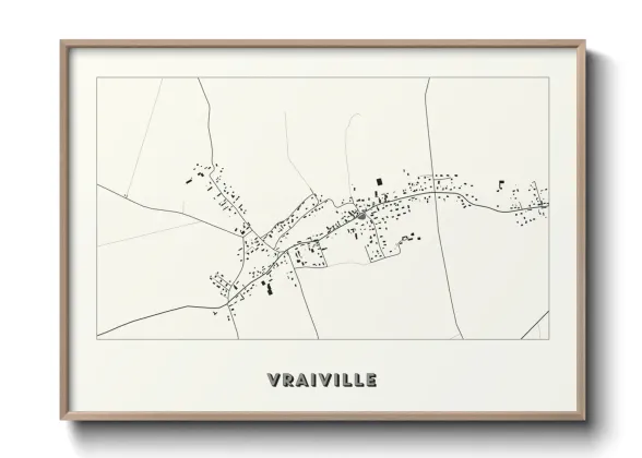 Une affiche de carte sur Vraiville