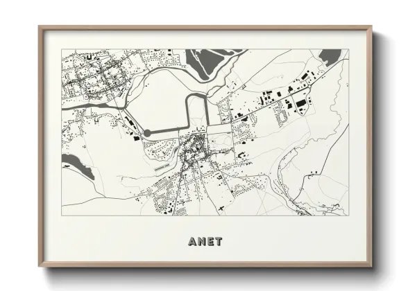 Une affiche de carte sur Anet