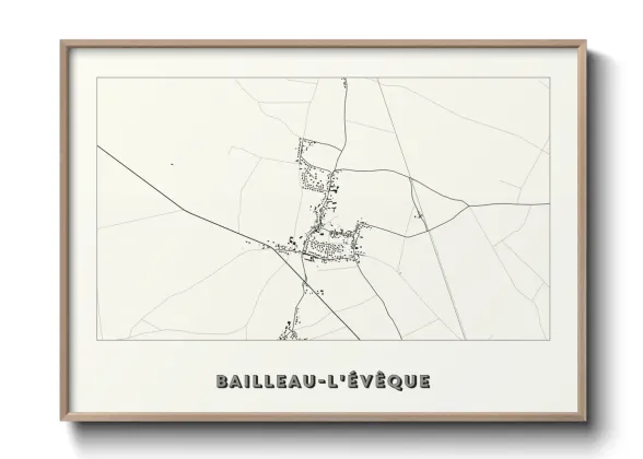 Une affiche de carte sur Bailleau-l'Évêque