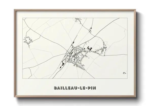 Une affiche de carte sur Bailleau-le-Pin