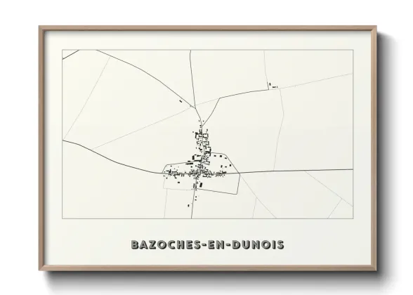 Une affiche de carte sur Bazoches-en-Dunois