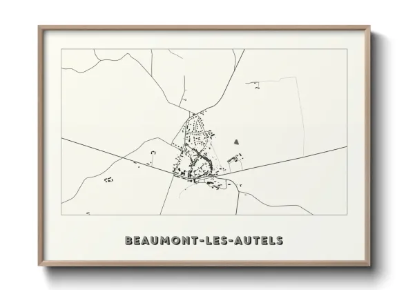 Une affiche de carte sur Beaumont-les-Autels