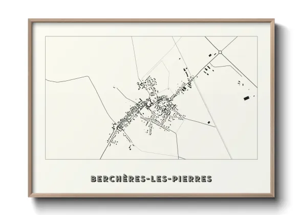 Une affiche de carte sur Berchères-les-Pierres