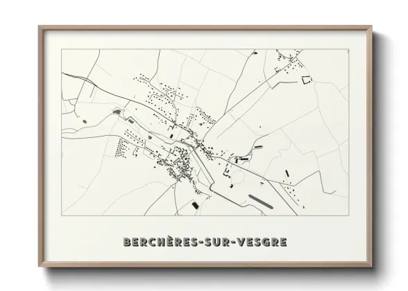 Une affiche de carte sur Berchères-sur-Vesgre