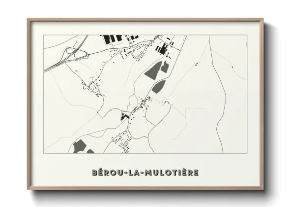 Une affiche de carte sur Bérou-la-Mulotière