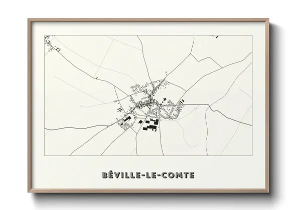 Une affiche de carte sur Béville-le-Comte