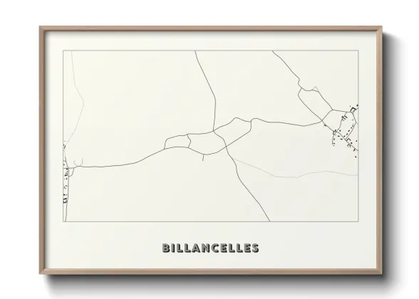 Une affiche de carte sur Billancelles