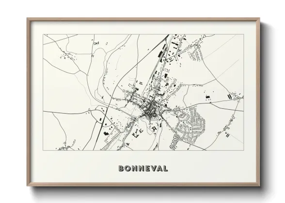 Une affiche de carte sur Bonneval