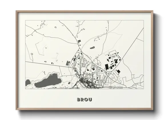 Une affiche de carte sur Brou