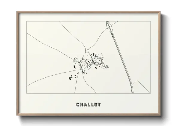 Une affiche de carte sur Challet